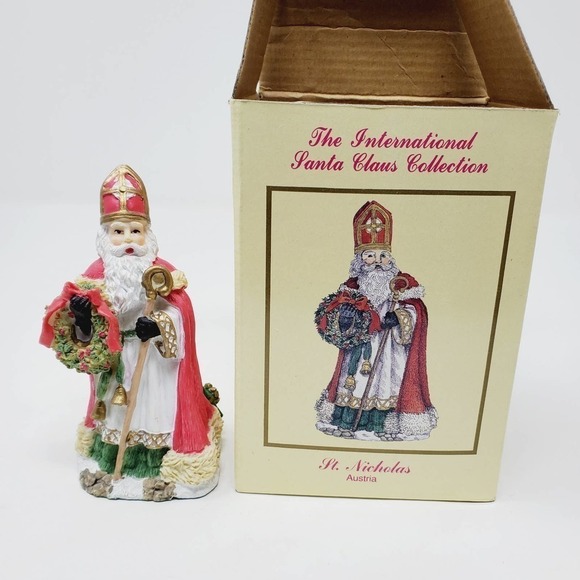 20.The International Santa Claus Collection St Nicholas Austria Ceramic Figurine - Picture 1 of 8